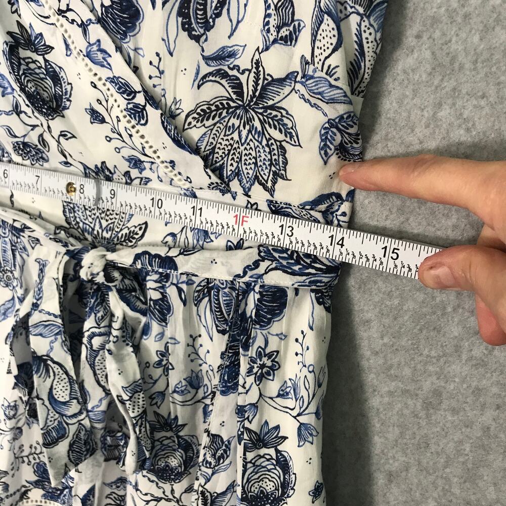 Lucky Brand White and Blue Floral Mini Dress - Picture 13 of 14